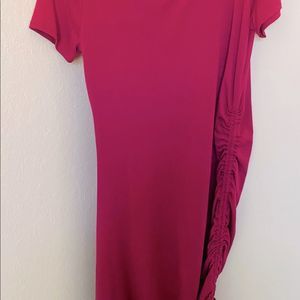 Skinnygirl Connie Short-Sleeve Ruched Midi Dress